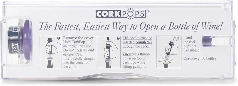 Cork Pops Black 6.5 Inch Original Wine Bottle Opener - Image 2